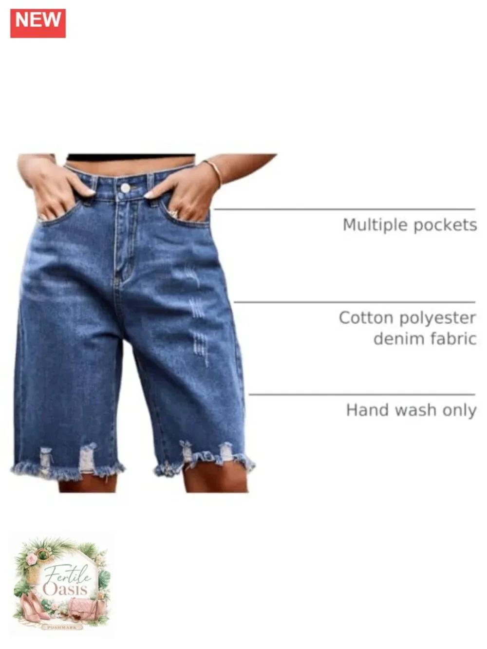 Women's High Waist Baggy Jean Shorts Casual Straight Leg Long Denim Shorts Y2K